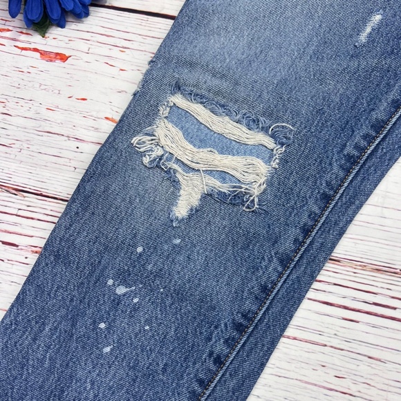 👖|•LEVI'S•| Leather Patch Rad Cool Skinny Straight Wedgie Jeans Size 27👖 - Picture 3 of 10